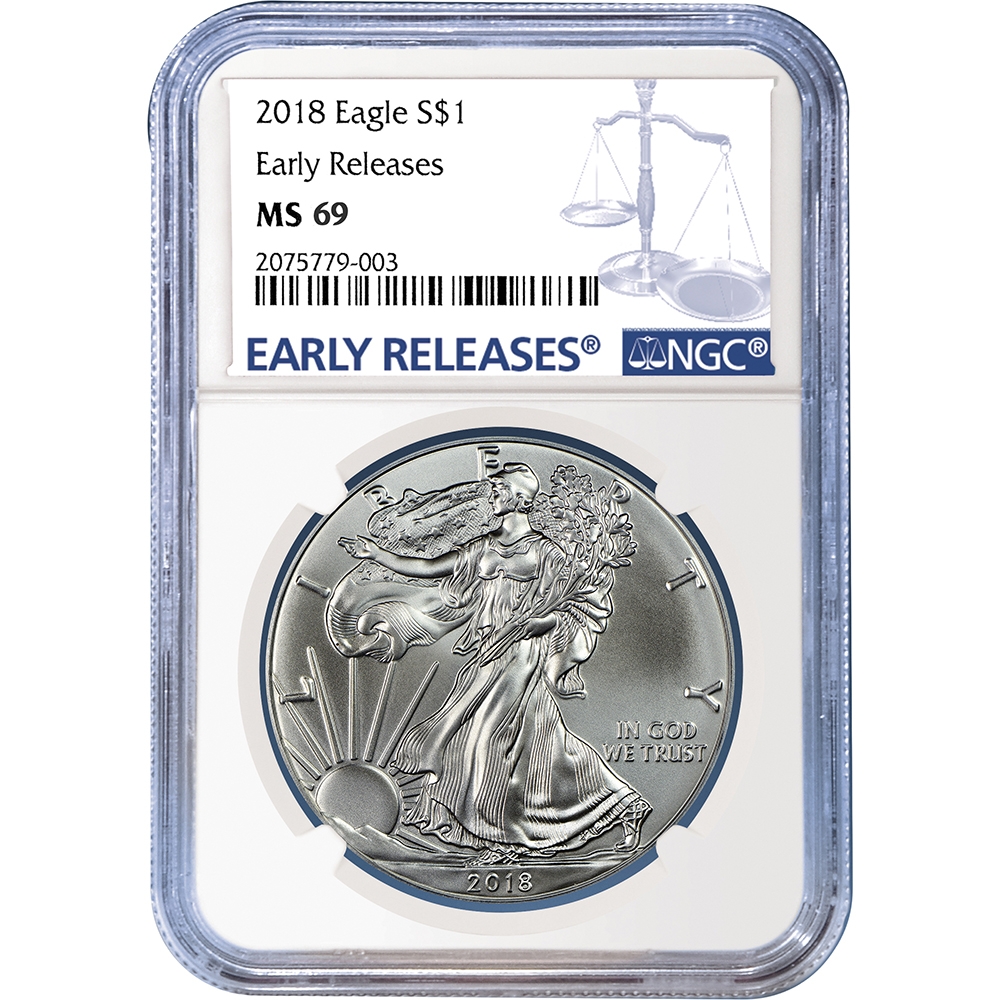 2018\u0020NGC\u0020MS\u002D69\u0020Early\u0020Releases\u0020American\u0020Silver\u0020Eagle\u0020Coin