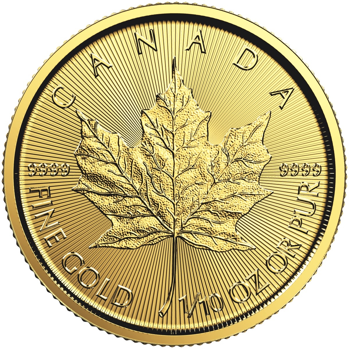 2018\u00201\u002F10\u0020oz\u0020Canadian\u0020Gold\u0020Maple\u0020Leaf\u0020Coin\u0020BU