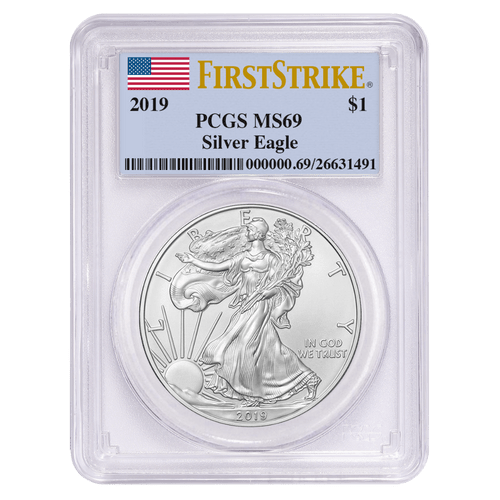 2019\u0020PCGS\u0020MS\u002D69\u0020First\u0020Strike\u0020American\u0020Silver\u0020Eagle