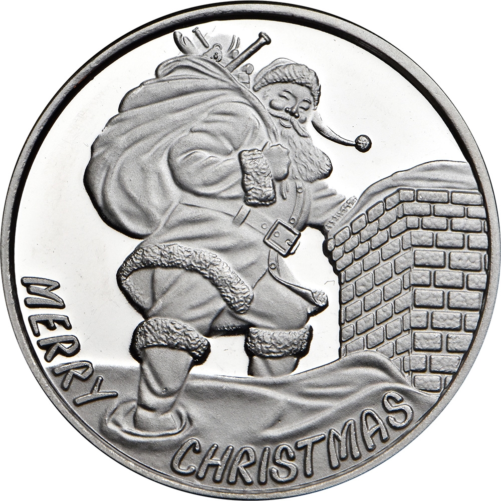 1\u0020oz\u0020Santa\u0020Claus\u0020Chimney\u0020Silver\u0020Round