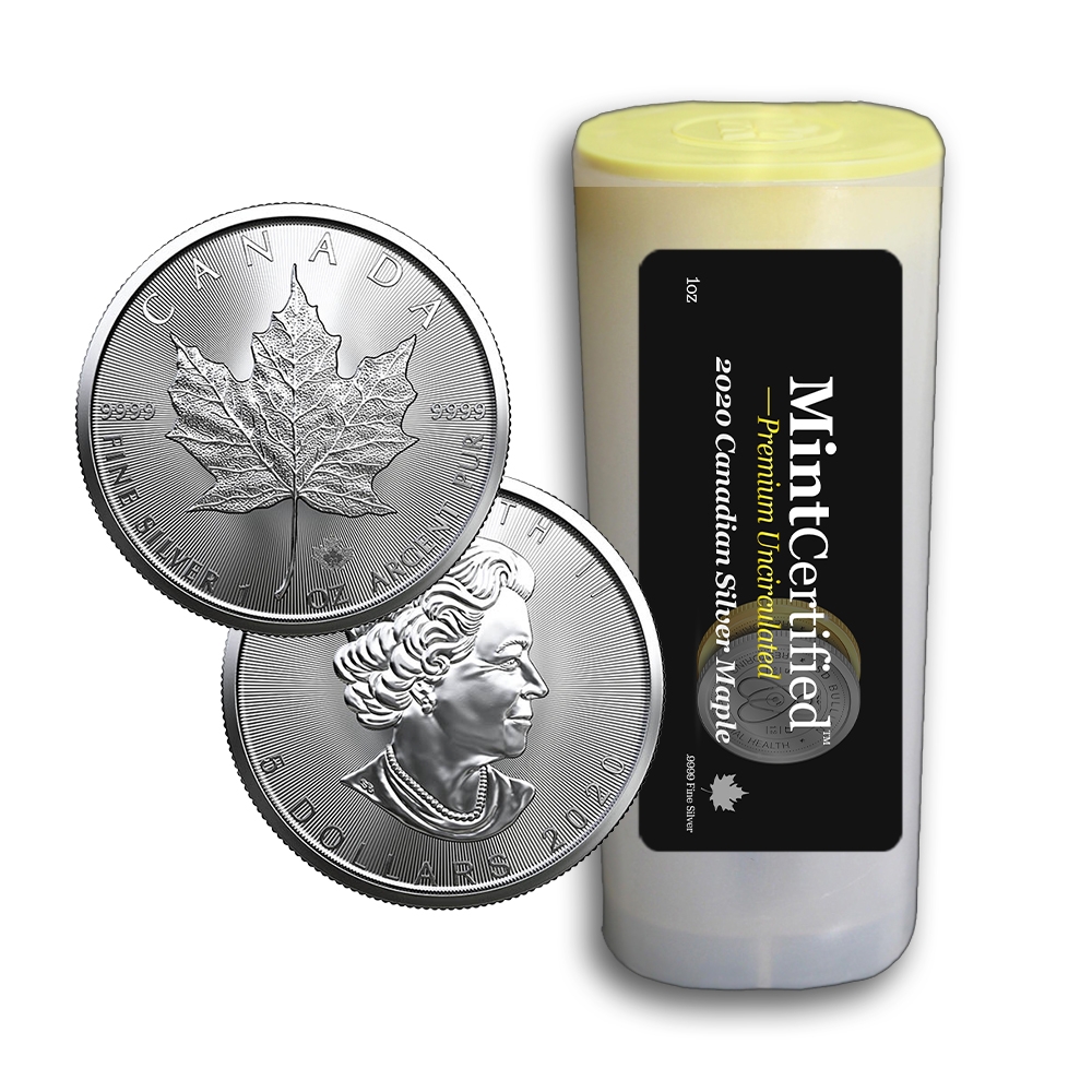 2020\u0020Canadian\u0020Silver\u0020Maple\u0020Leaf\u0020Tube\u0020\u002D\u0020MintCertified\u2122