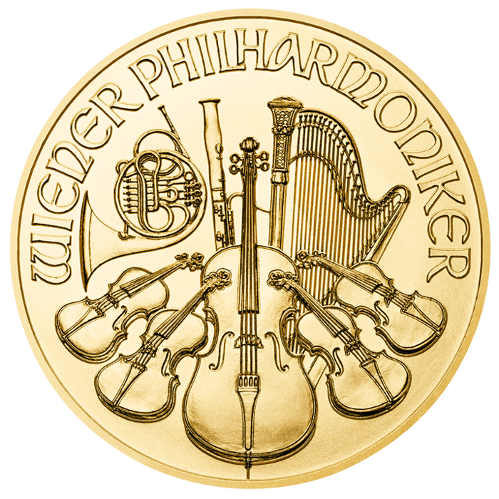 2022\u00201\u002F10\u0020oz\u0020Austrian\u0020Gold\u0020Philharmonic\u0020Coin\u0020BU