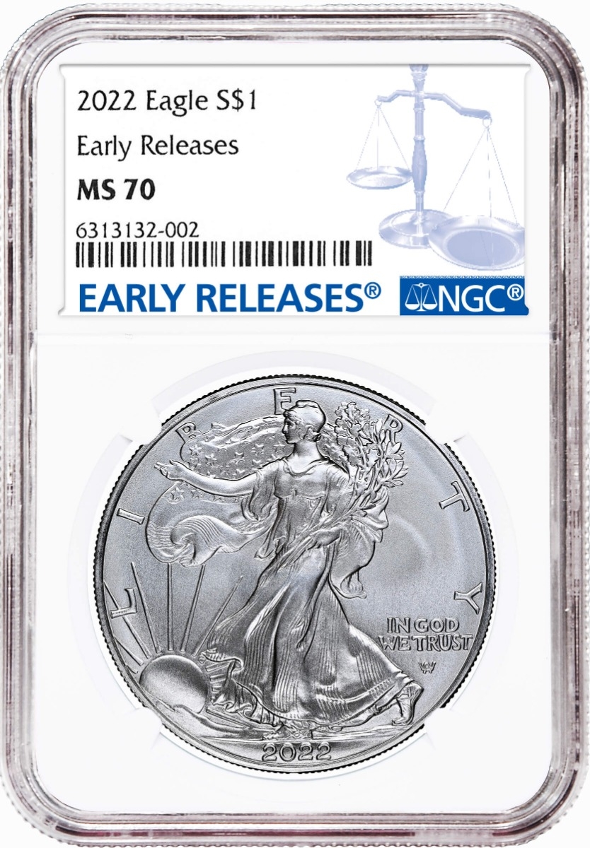 2022\u0020NGC\u0020MS\u002D70\u0020Early\u0020Release\u0020American\u0020Silver\u0020Eagle