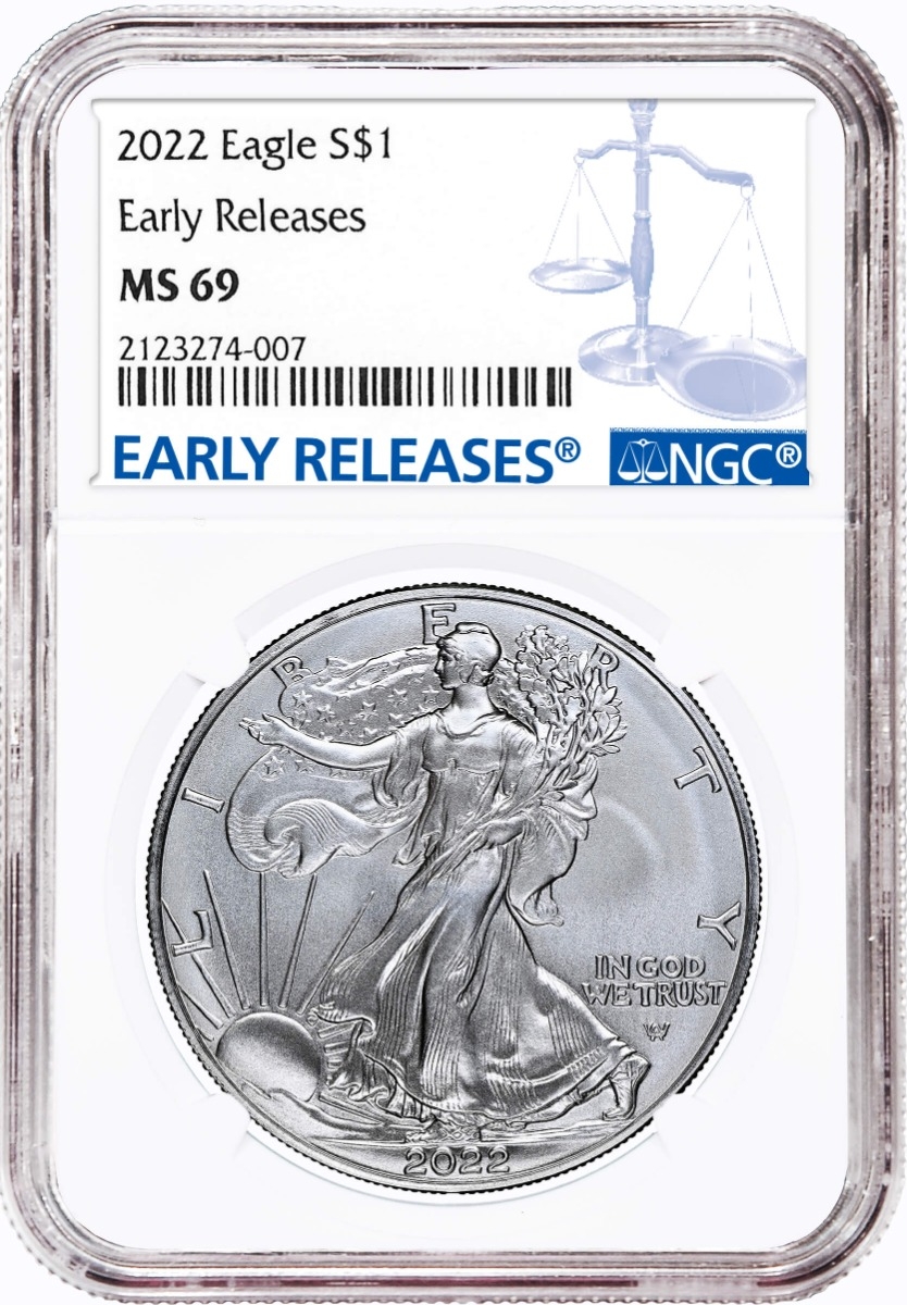 2022\u0020NGC\u0020MS\u002D69\u0020Early\u0020Releases\u0020American\u0020Silver\u0020Eagle