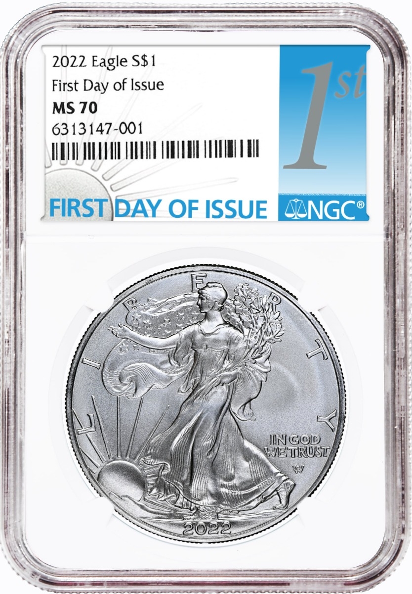 2022\u0020NGC\u0020MS\u002D70\u0020First\u0020Day\u0020Of\u0020Issue\u0020American\u0020Silver\u0020Eagle