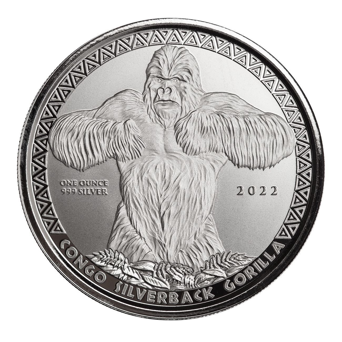 2022\u00201\u0020oz\u0020Congo\u0020Gorilla\u0020Silver\u0020Coin