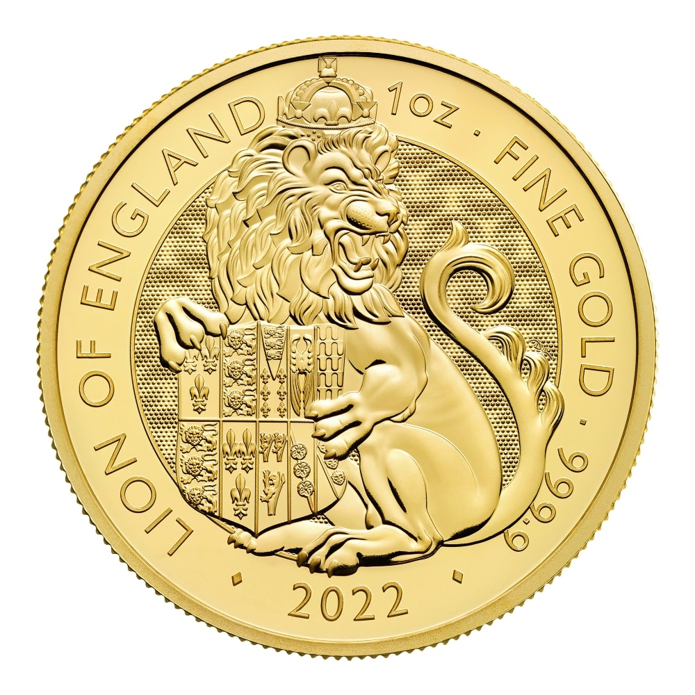2022\u00201\u0020oz\u0020Tudor\u0020Beasts\u0020Lion\u0020of\u0020England\u0020Gold\u0020Coin