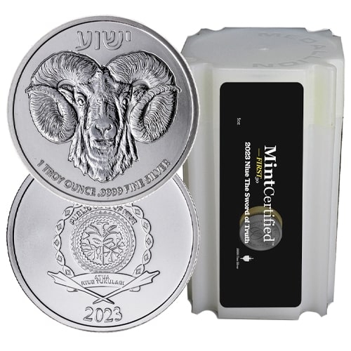 2023\u00201\u0020oz\u0020Ram\u0020of\u0020Calvary\u0020MintCertified\u2122\u0020First30\u0020\u007C\u0020Sealed\u0020Tube