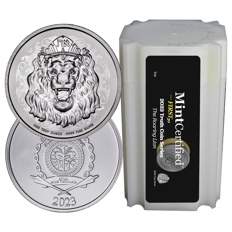 2023\u0020Roaring\u0020Lion\u0020Silver\u0020Coin\u0020Roll\u0020\u002D\u0020MintCertified\u2122\u0020FIRST30