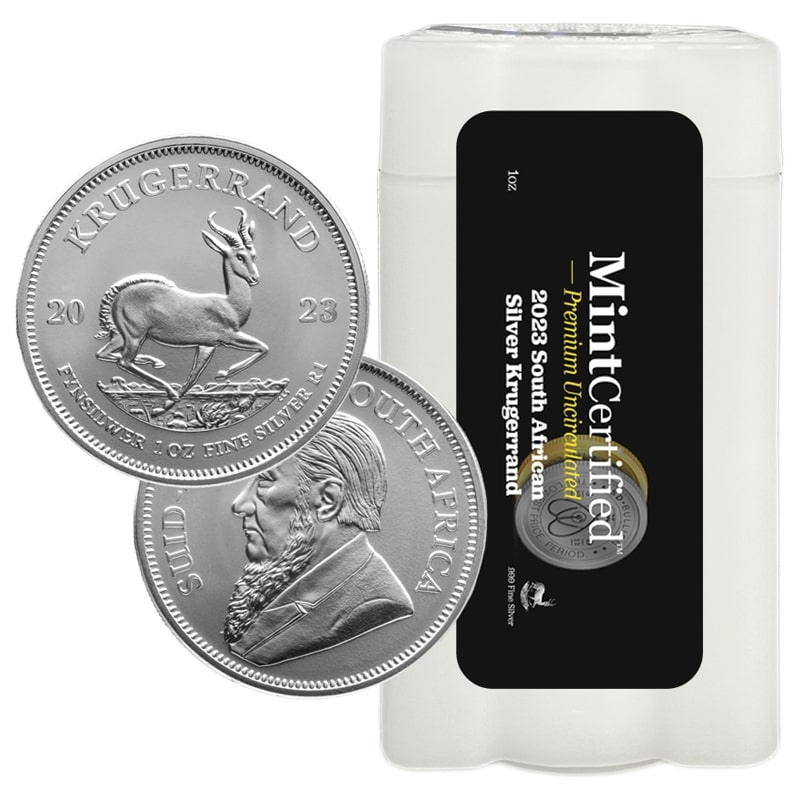 2023\u00201\u0020oz\u0020South\u0020African\u0020Silver\u0020Krugerrand\u0020MintCertified\u2122\u0020Premium\u0020Uncirculated\u007C\u0020Sealed\u0020Tube