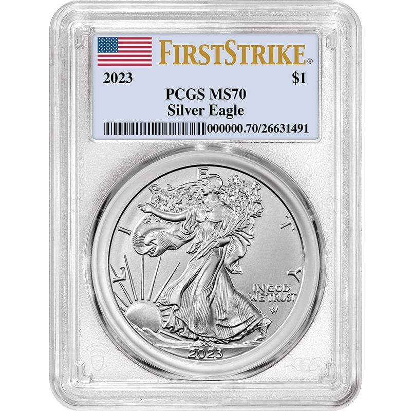 2023\u0020PCGS\u0020MS\u002D70\u0020First\u0020Strike\u00201\u0020oz\u0020American\u0020Eagle\u0020Silver\u0020Coin
