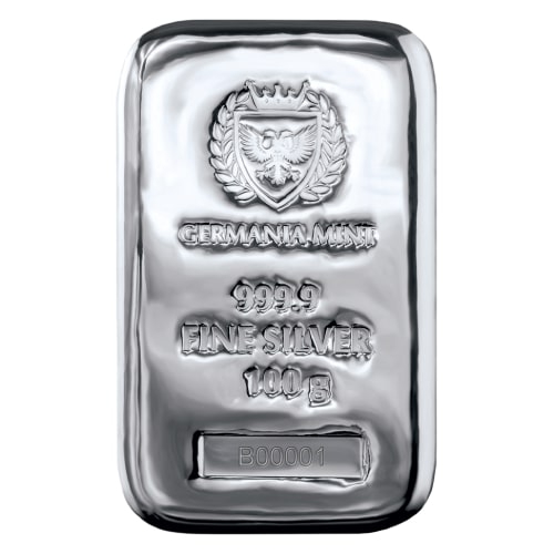 100\u0020Gram\u0020Germania\u0020Mint\u0020Silver\u0020Bar