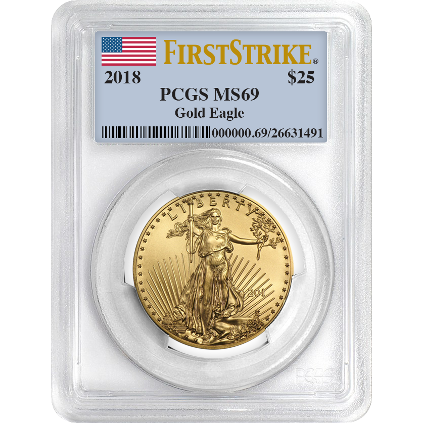 2018\u00201\u002F2\u0020oz\u0020PCGS\u0020MS\u002D69\u0020First\u0020Strike\u0020Gold\u0020American\u0020Eagle