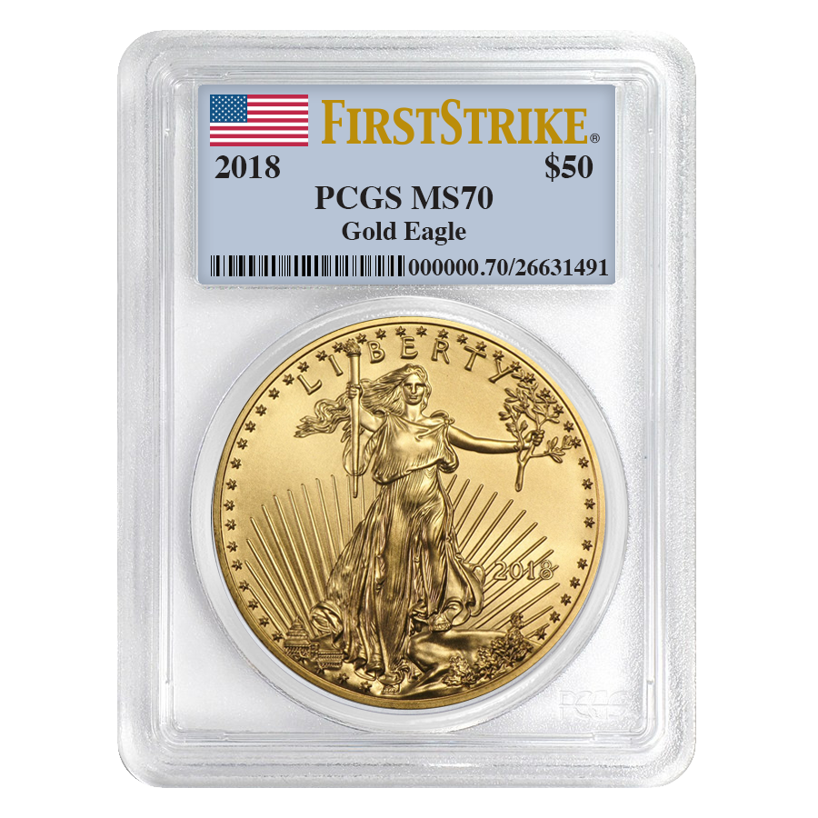 2018\u00201\u0020oz\u0020PCGS\u0020MS\u002D70\u0020First\u0020Strike\u0020Gold\u0020American\u0020Eagle