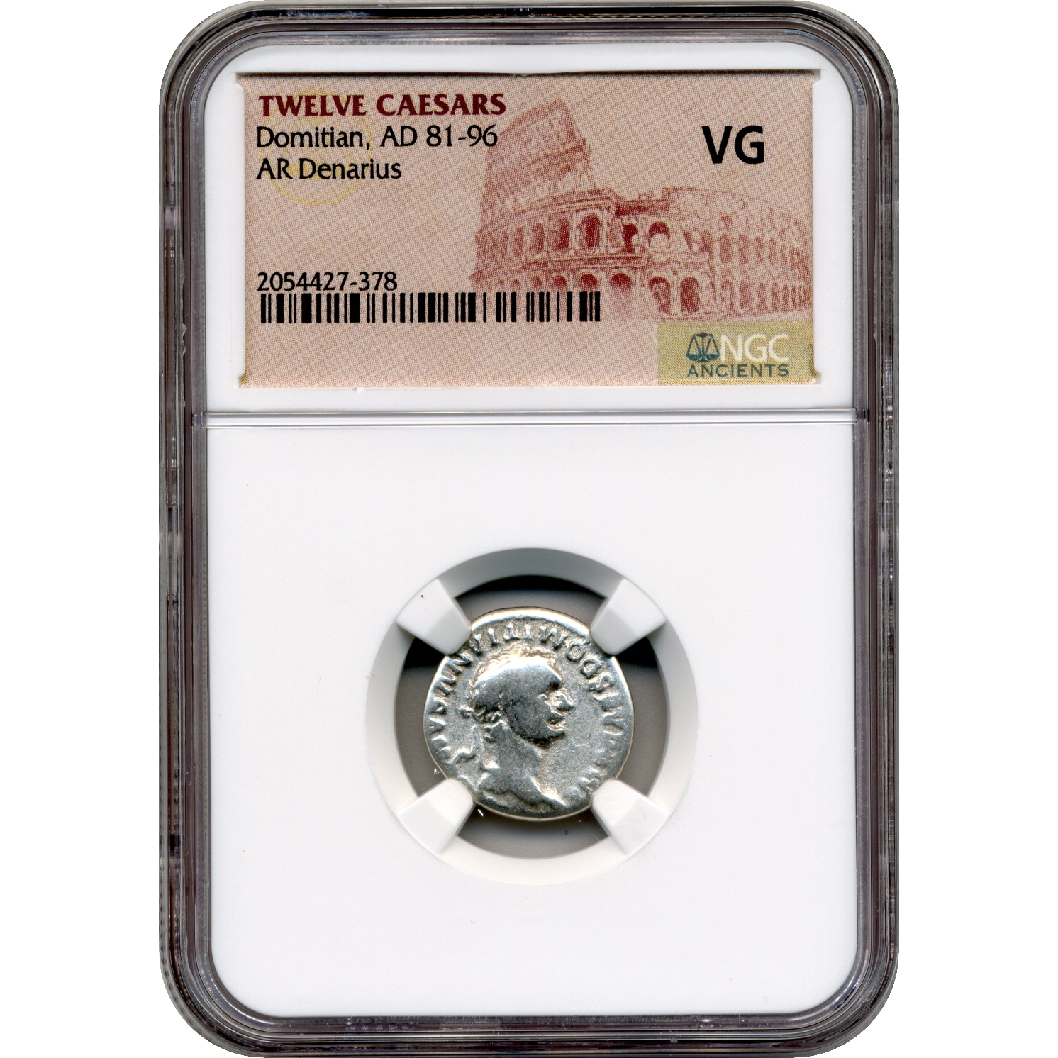 Twelve\u0020Caesars\u0020Domitian\u0020AR\u0020Denarius\u0020AD\u002081\u002D96\u0020\u002D\u0020NGC\u0020VG