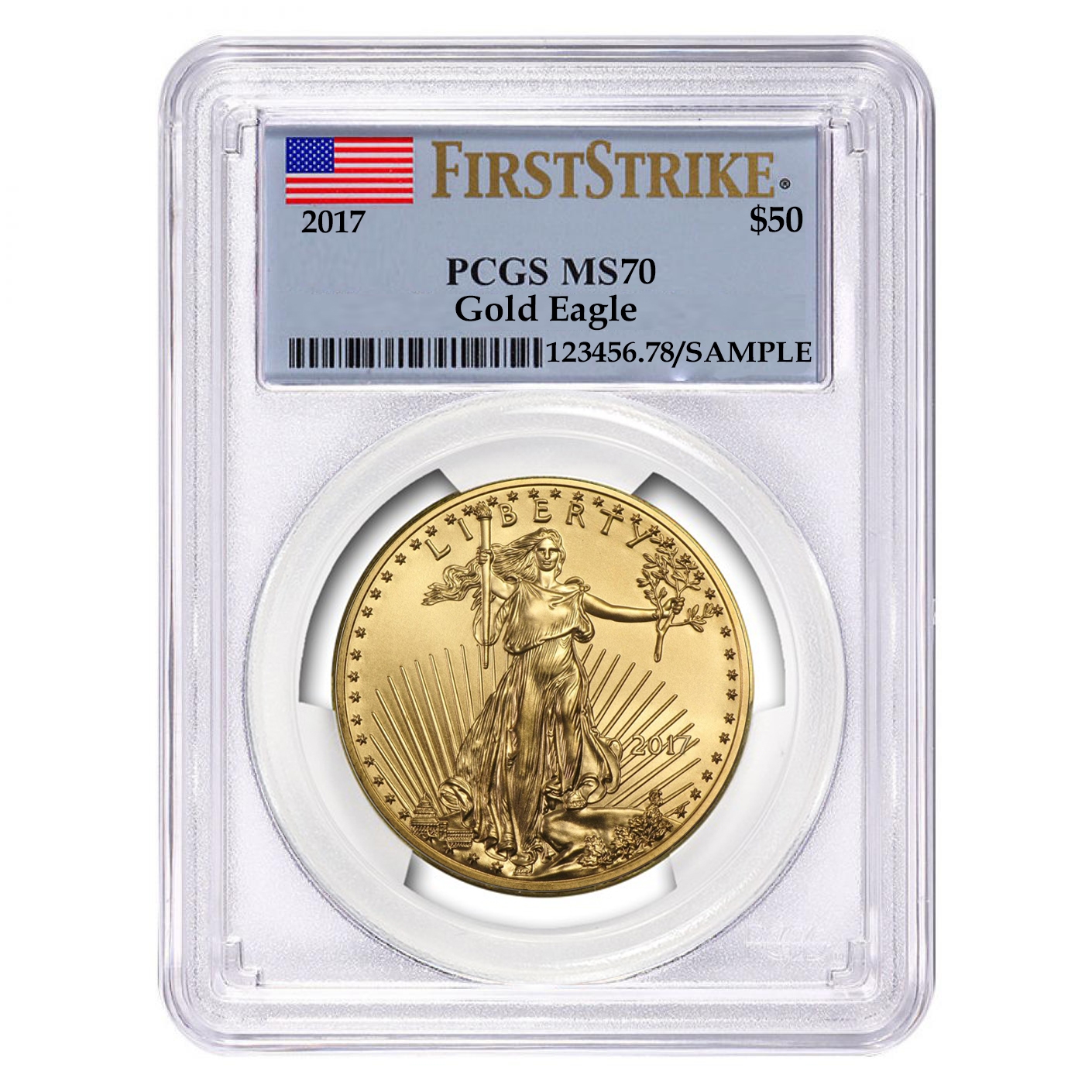 2017\u00201\u0020oz\u0020PCGS\u0020MS\u002D70\u0020First\u0020Strike\u0020Gold\u0020American\u0020Eagle