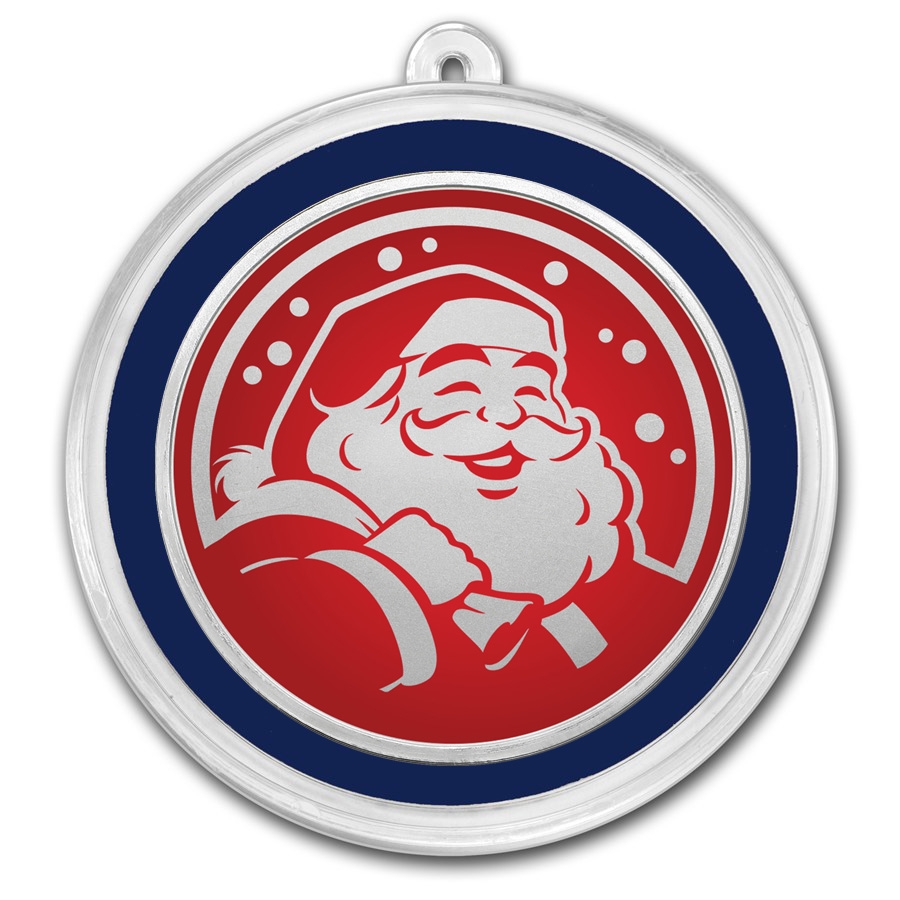 Santa\u0020Claus\u0020\u002D\u0020Silver\u0020Holiday\u0020Round\u00201\u0020oz