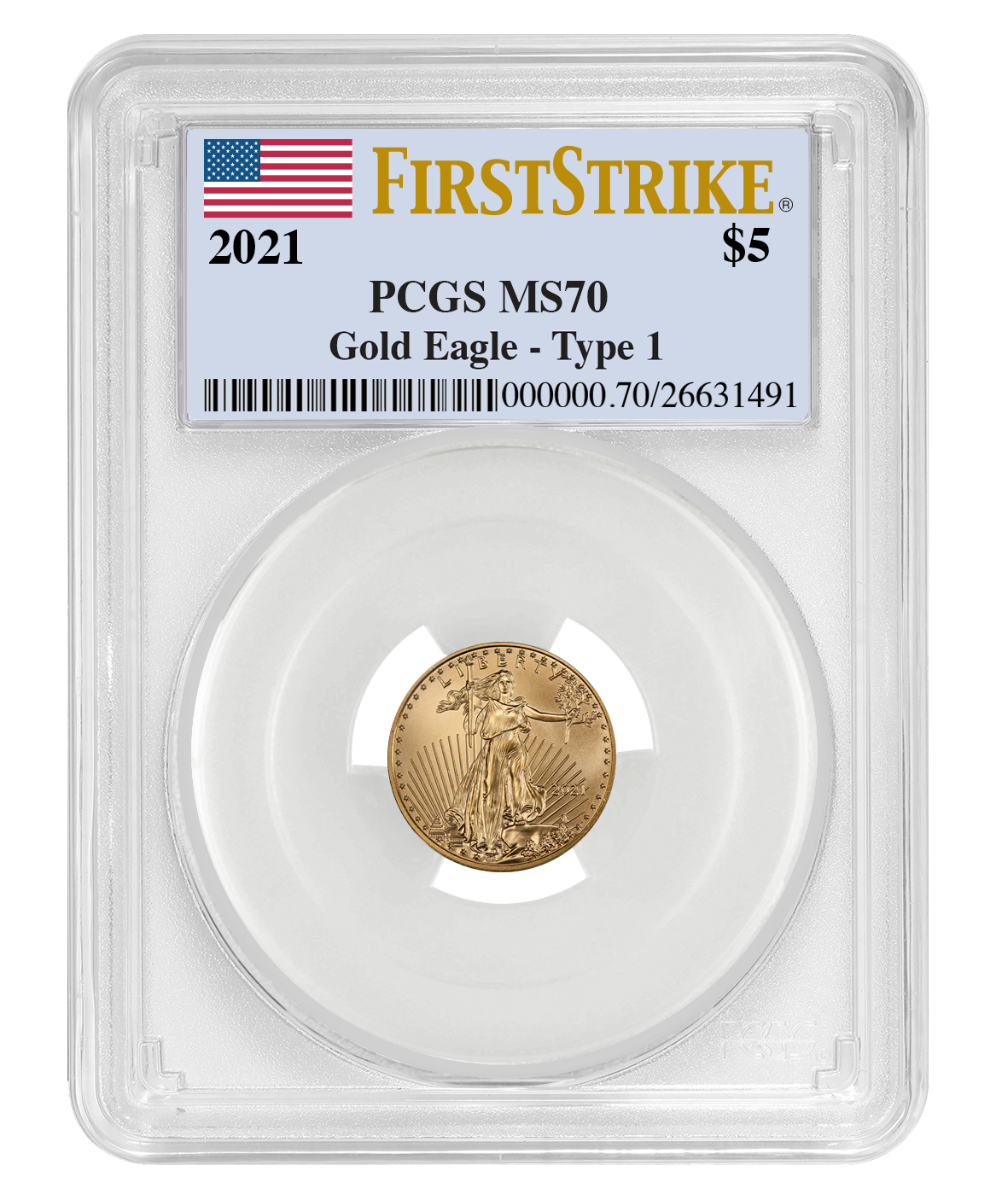 2021\u00201\u002F10\u0020oz\u0020PCGS\u0020MS\u002D70\u0020FS\u0020American\u0020Gold\u0020Eagle\u0020Coin