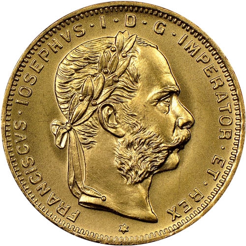 1892\u002020\u0020Francs\u0020\u002F\u00208\u0020Florin\u0020Austrian\u0020Gold\u0020Coin