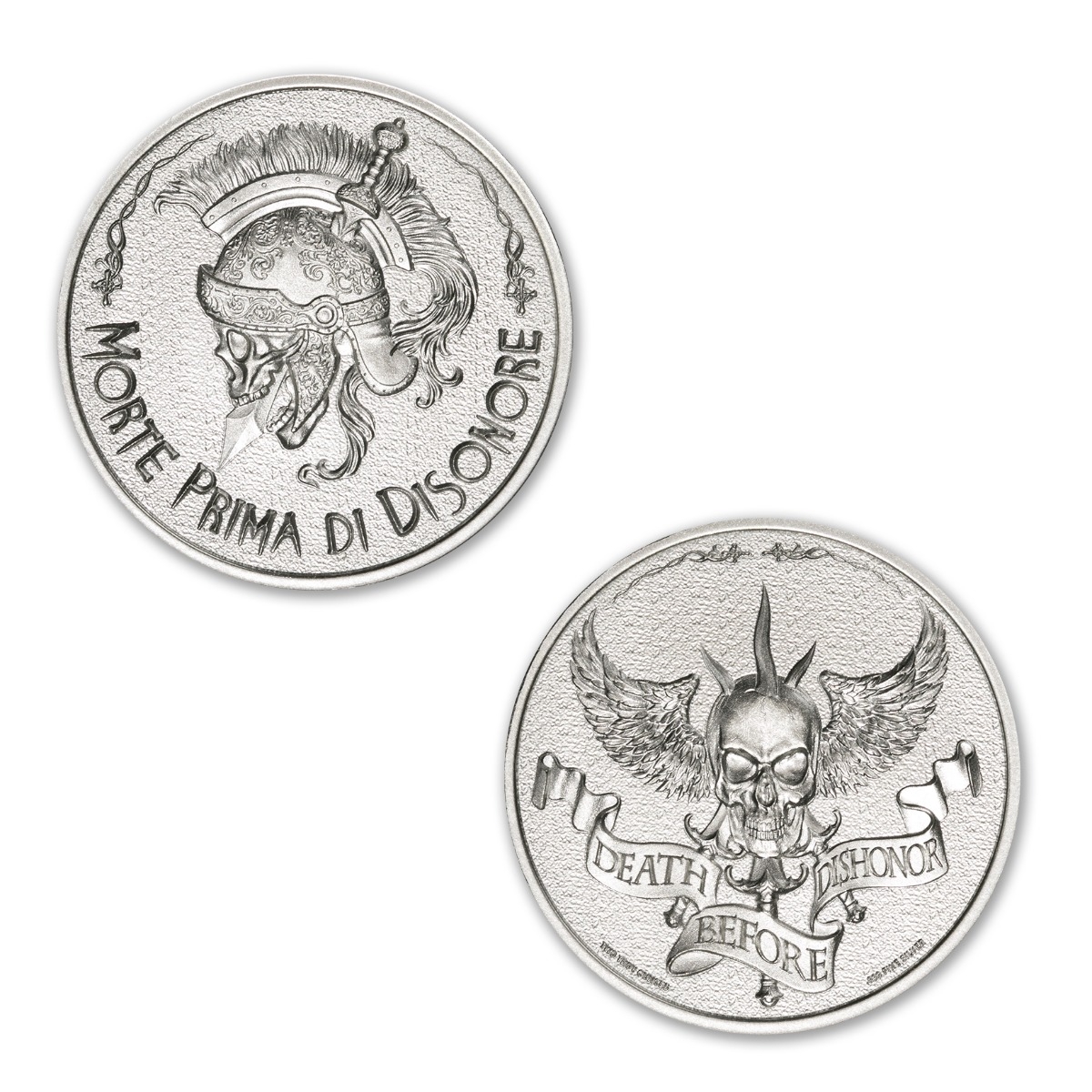 2\u0020oz\u0020Morte\u0020Prima\u0020Di\u0020Disonore\u0020Silver\u0020Round