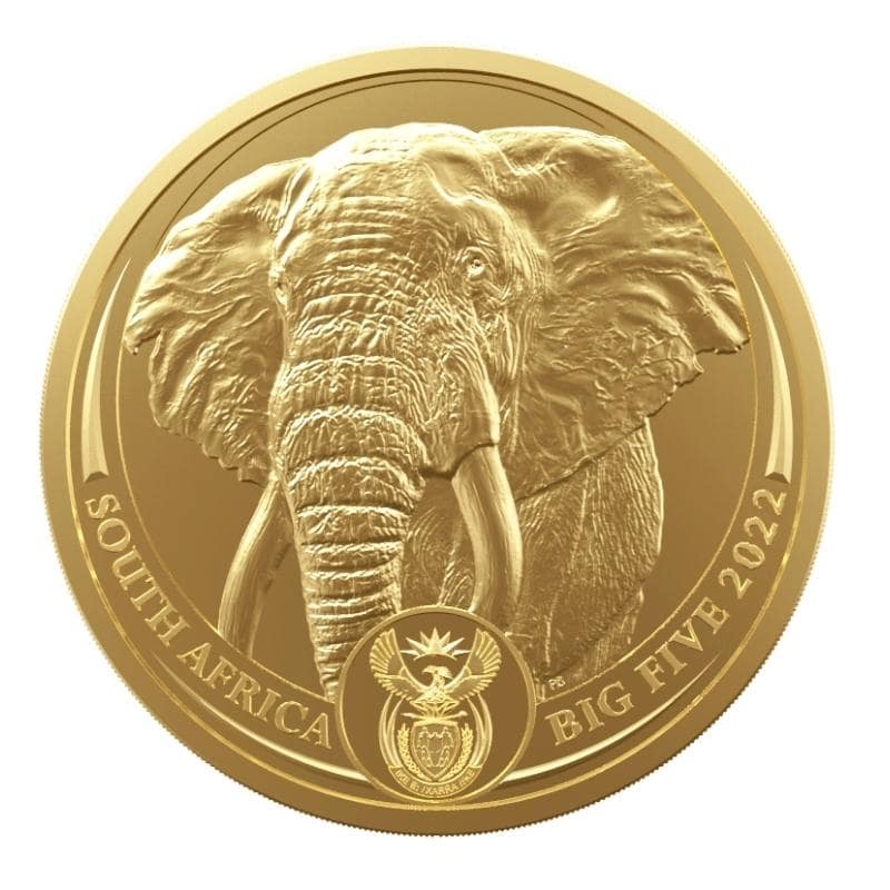 2022\u00201\u0020oz\u0020South\u0020African\u0020Gold\u0020Elephant\u0020Coin\u0020\u002D\u0020Big\u00205\u0020Series