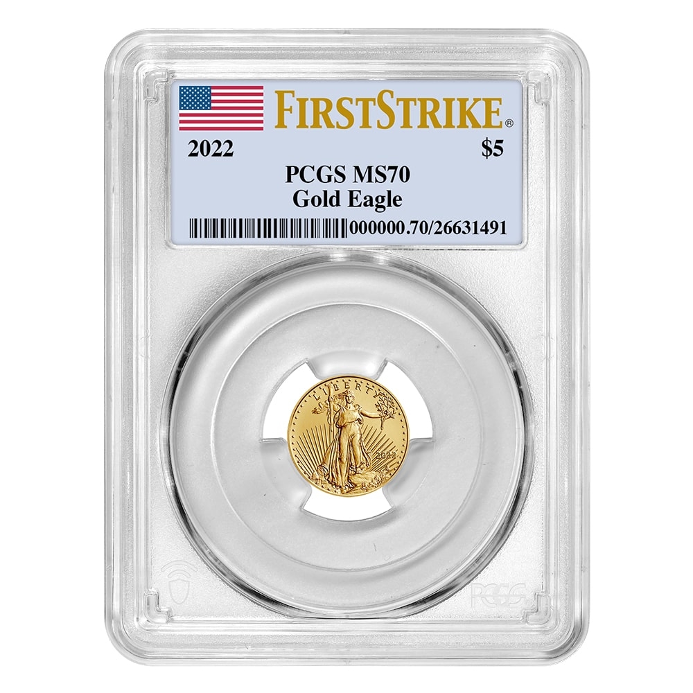 2022\u00201\u002F10\u0020oz\u0020PCGS\u0020MS\u002D70\u0020FS\u0020American\u0020Gold\u0020Eagle\u0020Coin