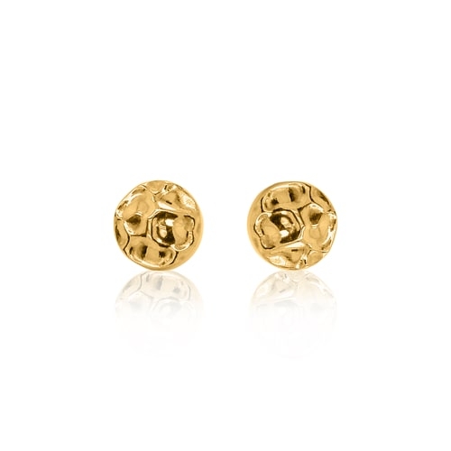 Gold\u0020Hammered\u0020Disc\u0020Earrings\u0020\u002D\u0020SD24K