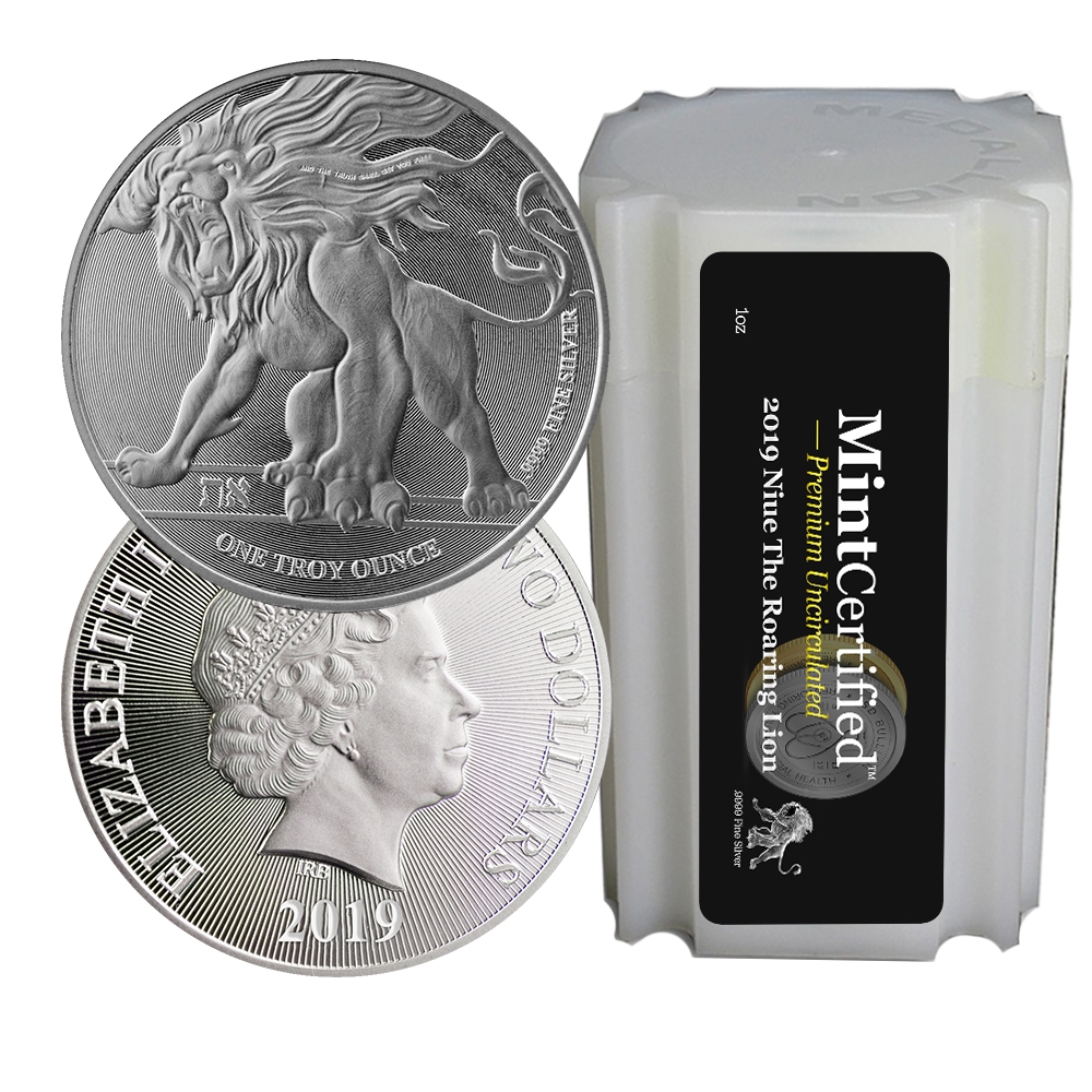 2019\u0020Roaring\u0020Lion\u0020Silver\u0020Coin\u0020Roll\u0020\u002D\u0020MintCertified\u2122\u0020PU