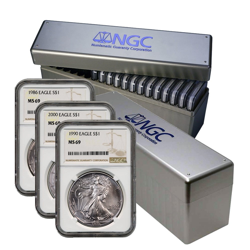 1986\u002D2023\u0020NGC\u0020MS\u002D69\u00201\u0020oz\u0020American\u0020Silver\u0020Eagle\u0020Complete\u0020Coin\u0020Set