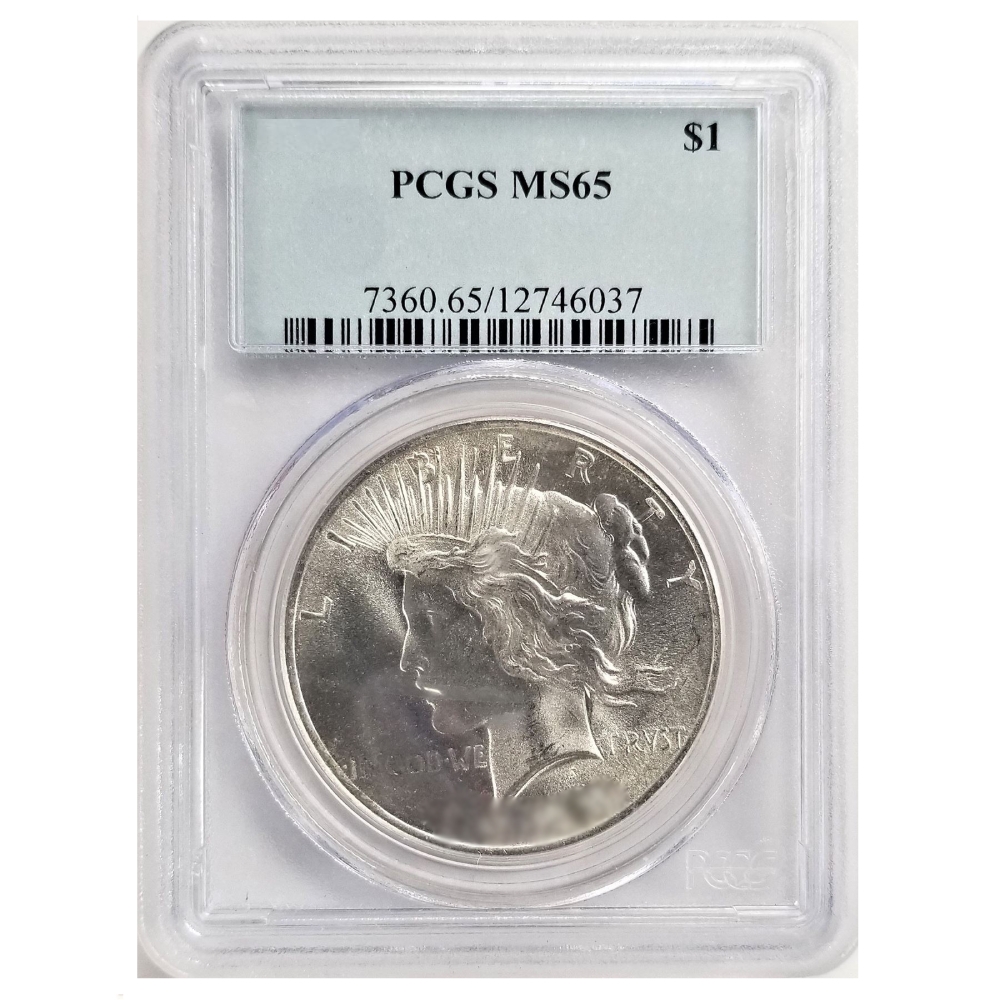 1922\u002D1935\u0020PCGS\u0020MS\u002D65\u0020Peace\u0020Silver\u0020Dollar\u0020\u002D\u0020Random\u0020Year