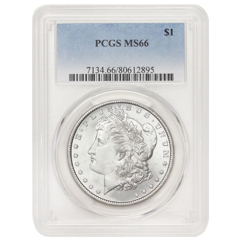 Pre\u002D1921\u0020PCGS\u0020MS\u002D66\u0020Morgan\u0020Silver\u0020Dollar\u0020\u002D\u0020Random\u0020Year