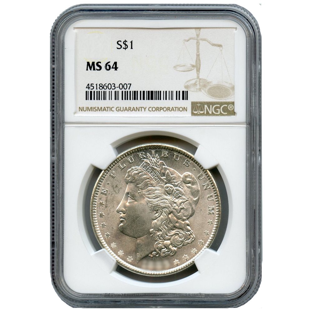 Pre\u002D1921\u0020NGC\u0020MS\u002D64\u0020Morgan\u0020Silver\u0020Dollar\u0020\u002D\u0020Random\u0020Year