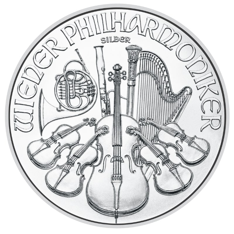 2023\u00201\u0020oz\u0020Austrian\u0020Silver\u0020Philharmonic\u0020Coin\u0020BU