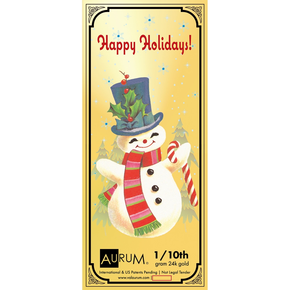 1\u002F10\u0020Gram\u0020Gold\u0020Aurum\u0020Snowman\u0020Note\u0020\u002824K\u0029
