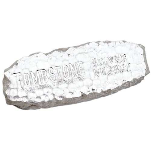 Tombstone\u002010\u0020oz\u0020Silver\u0020Nugget\u0020Bar\u0020\u002D\u0020Scottsdale\u0020Mint