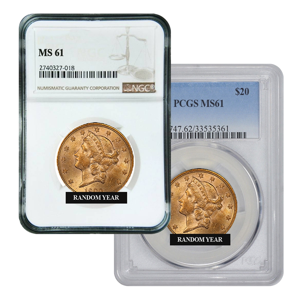 \u002420\u0020MS\u002D61\u0020Liberty\u0020Double\u0020Eagle\u0020Gold\u0020Coin\u0020\u0028NGC\u0020or\u0020PCGS\u0029\u0020\u002D\u0020Random\u0020Year