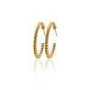 Gold Thread Hoop 24k Earrings | SD24K