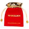 SD Bullion Red and Gold Velvet Holiday Bag