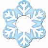 Snowflake Christmas Ornament - 39 mm Round or Coin