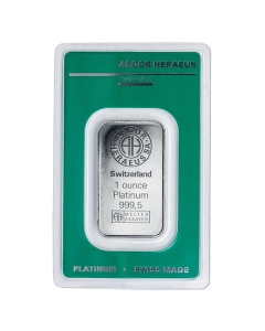 1 oz Argor-Heraeus Platinum Bar 1 oz Argor-Heraeus Platinum Bar