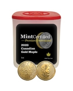 2023 RC Gold Maple MintCertified Premium Uncirculated 1 oz Coin | Sealed Tube 2023 RC Gold Maple MintCertified Premium Uncirculated 1 oz Coin | Sealed Tube
