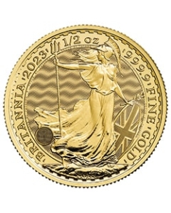 2023 BR Gold Britannia 1/2 oz Coin (King Charles III) - Reverse 2023 BR Gold Britannia 1/2 oz Coin (King Charles III) - Reverse
