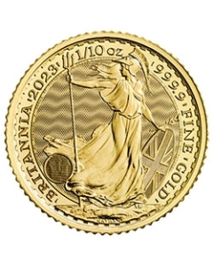 2023 1/10 oz Gold Britannia Coin BU (King Charles III) - Reverse 2023 1/10 oz Gold Britannia Coin BU (King Charles III) - Reverse