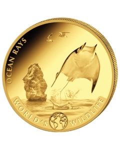 2023 1 oz Geiger Ocean Ray Gold Coin - World's Wildlife 2023 1 oz Geiger Ocean Ray Gold Coin - World's Wildlife