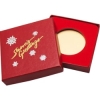 Season's Greetings Red Display Box - 39 mm Round or Coin