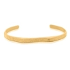 Gold Signet Wrist Cuff Hammered 24k Bangle| SD24K Jewelry