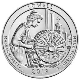 2019 Lowell National Park 5 oz Silver Coin - America The Beautiful