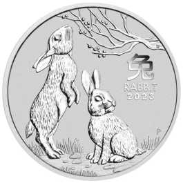 2023 1/2 oz Perth Mint Silver Lunar Rabbit Coin - Series III