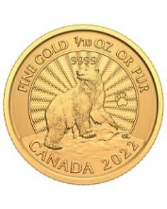 2022 1/10 oz Majestic Polar Bear Gold Coin | SD Bullion