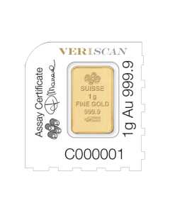 1 Gram Pamp Suisse Gold Bar
